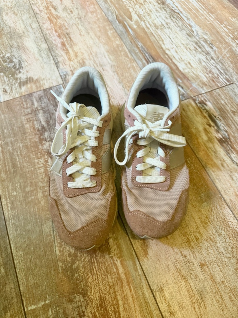 New Balance Women's Pink and Beige Runner Sneakers - Picture 2 of 3